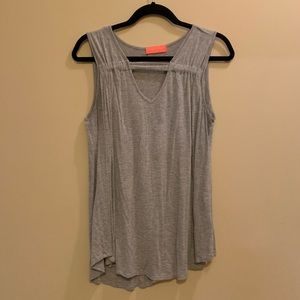 Gray Flowy Tank Top